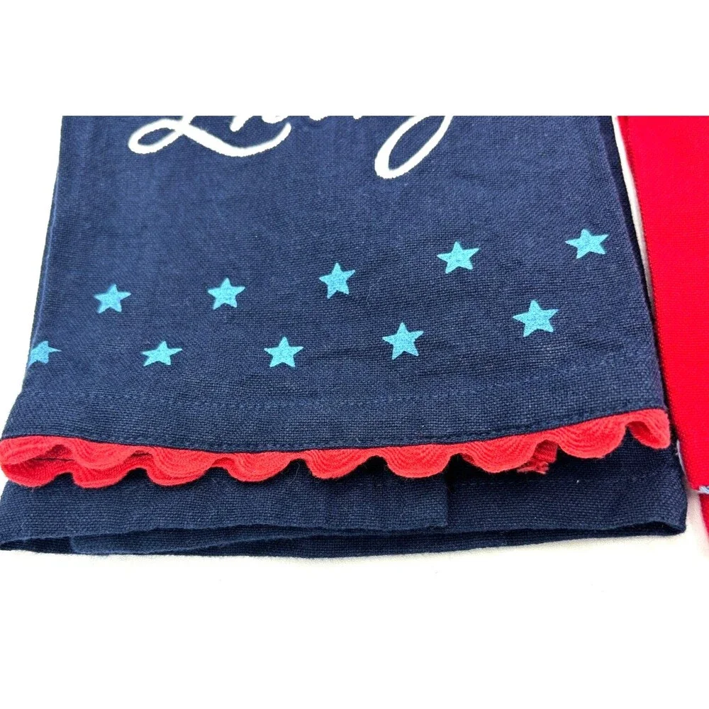 Kay Dee Designs Large Tea Towels Set of 3 Americana Patriotic Liberty Free 16x26